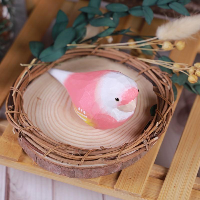 Wooden Bird Figurine Decor For Office And Living Room With Modern Minimalist Style