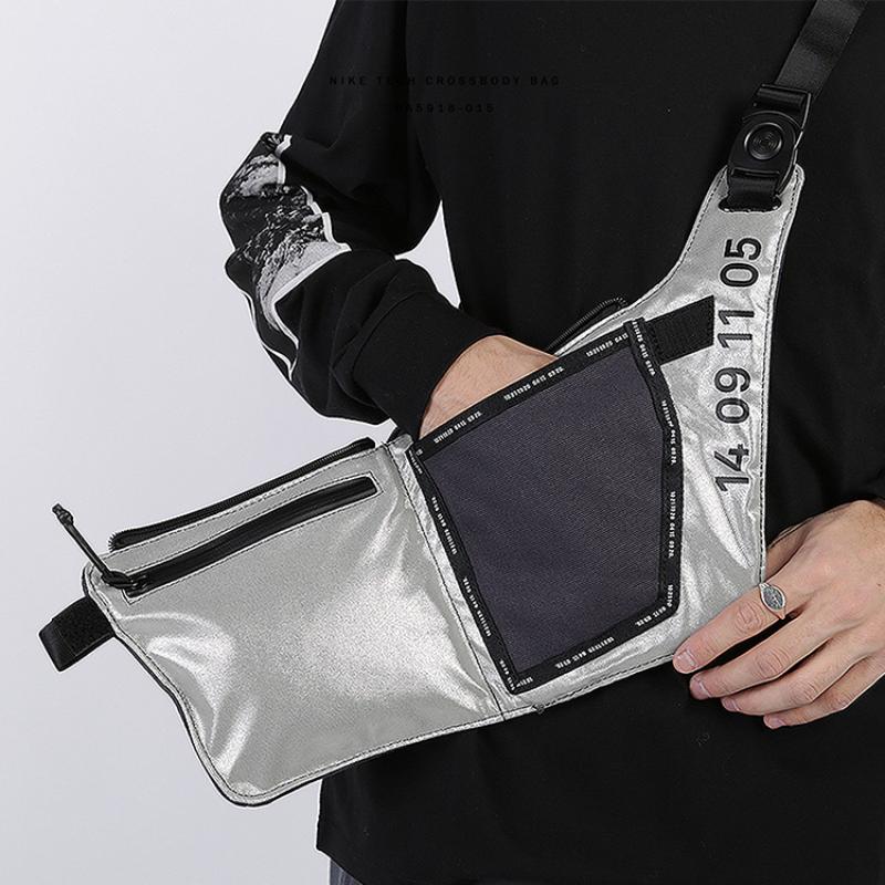 Nike Polyamide Shoulder Bag, Crossbody Bag Regular Unisex Black Casual BA5918-015 Casual BA5918-015