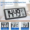 12/24H Desktop Day Electronic Alarm Clock Large Digital Wall Clock Battery Operated Alarm Clock Living Room Office Decor