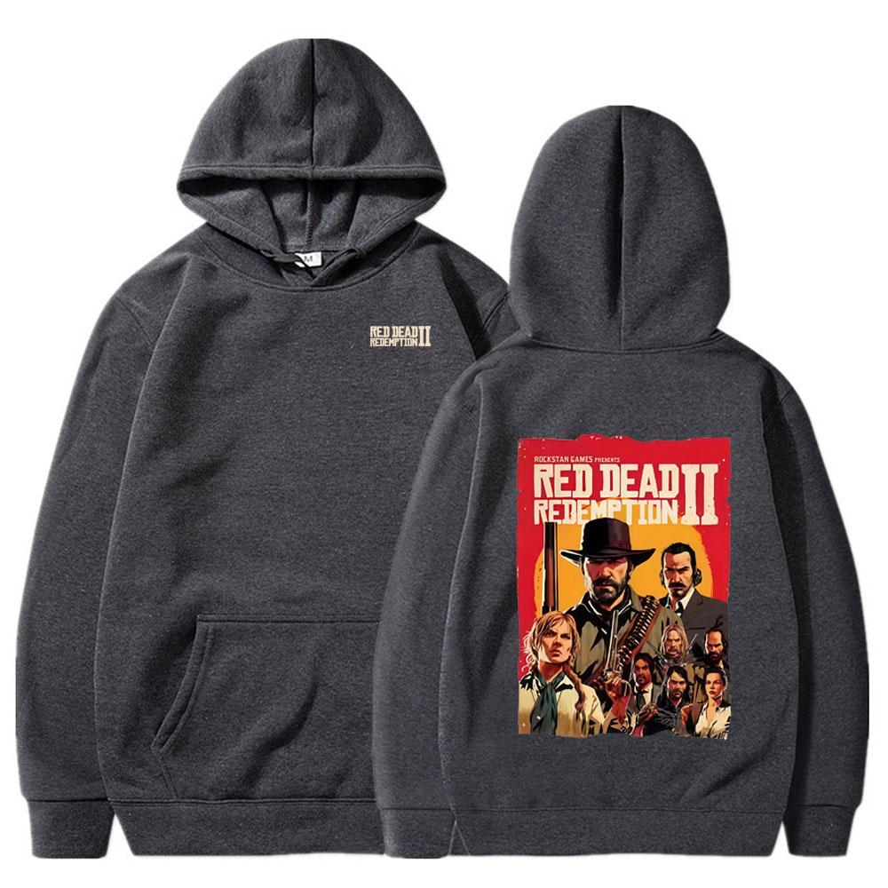 Red Dead Redemption 2 Graphic Hoodie Men Women Harajuku High Quality Fashion Couple Sweatshirt Casual Long Sleeve Oversized Wear