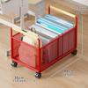 Compact Under Desk Storage Cart with Wheels And Handle Mobile File Organizer Magazine Basket Toy