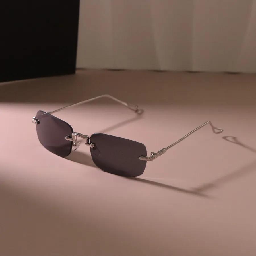 

Trendy Small Frame Sun Glasses Women Men Square Sunglasses Female Beautiful Rectangle Rimless Mirror Designer Brand Fashion Other