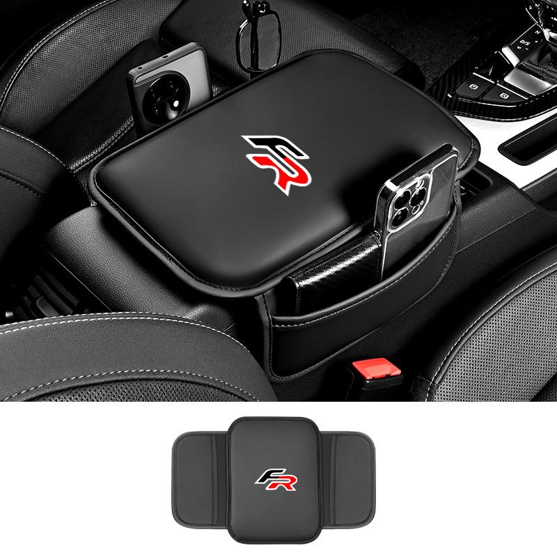 kncr9 Car Armrest Cushion Storage Box Cover Pad Mat For Seat FR Leon Ibiza Altea Exe Mk2 Mk3 TARRACO Interior Decoration Accessories