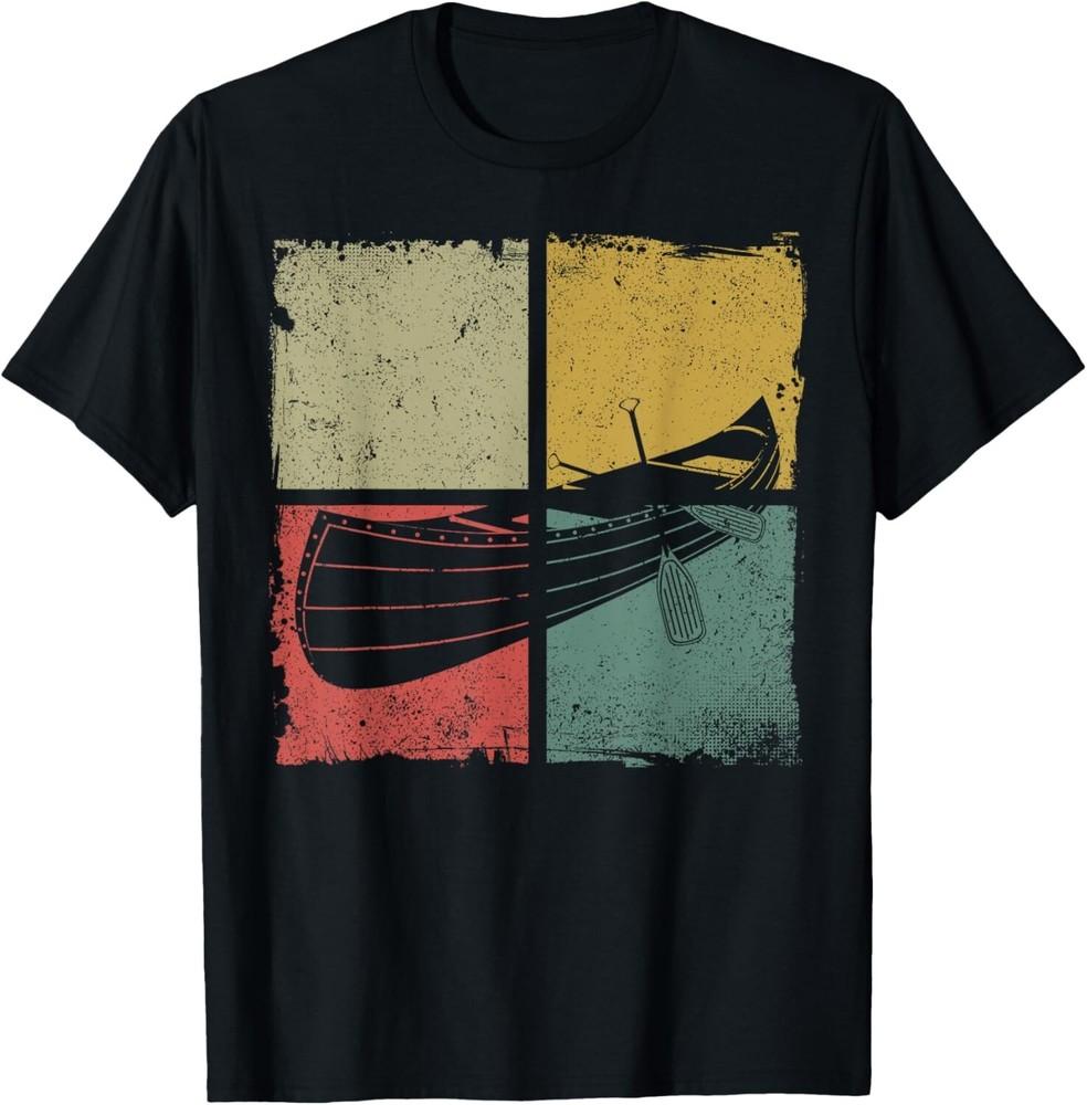 

Canoe Canoeing Retro Vintage Tee Shirts Gift Unisex T-Shirt 2XL