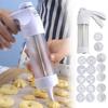 Cookie Press Stainless Steel Manual Stamp Manual Metal Cookie Press Dough Maker For Pizzelle Pastry Dessert Family Home Cooking