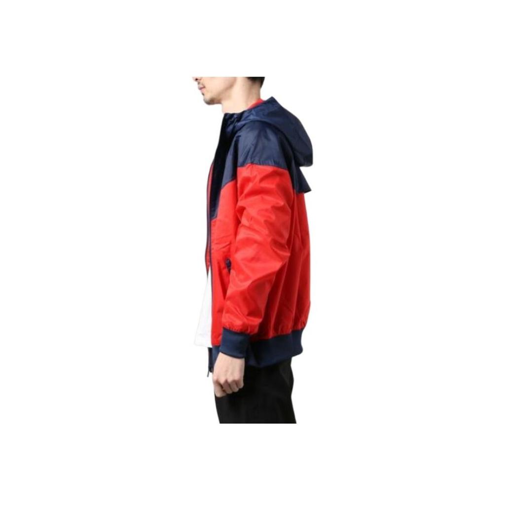 Nike Sportswear Windrunner Colorblock Training Hooded Jacket Men Outerwear Red DA0002-657