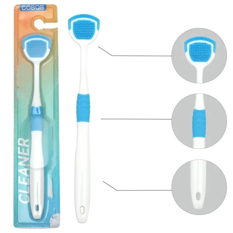 1Pc Tongue Scraper For Oral Hygiene Tongue Cleaner Scraper For Oral Care Tongue Brush Food Debris Clear