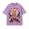 One Piece Zoro Luffy Graphic T Shirt Unisex Women Vintage Washed Short Sleeve Tee 2026 Summer Streetwear Casual Tops Y2k Clothes