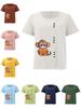 Women's Fashion Monkey Reading Print Round Neck Short Sleeve T-shirt Summer Casual Cotton Linen Graphic Shirt Leisure Loose Blouse Tops