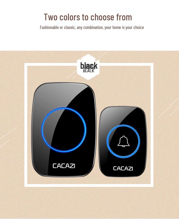Wireless Waterproof Doorbell with Flash Alert & Elderly Pager - Battery Operated, No Plug Needed