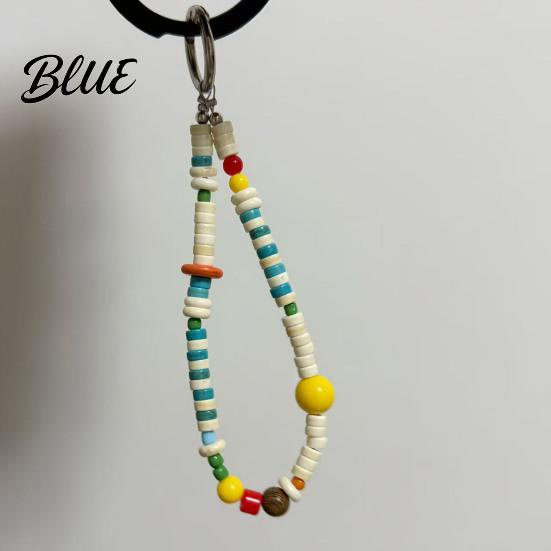 Phone Lanyard With Beads Mobile Chain Handmade Retro Color Matching