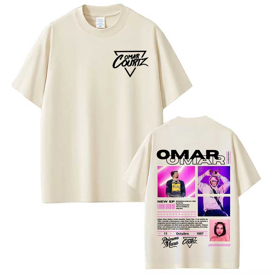 

Omar Courtz Primera Musa World Tour T shirt for Men Women Streetwear Tops 100 Cotton TShirt 09282 S