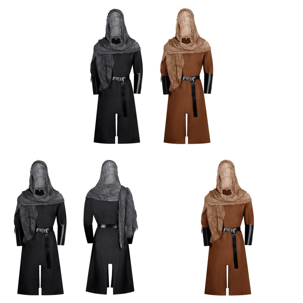 Templar Order Cosplay Suit With Hood For Costume Parties And Conventions