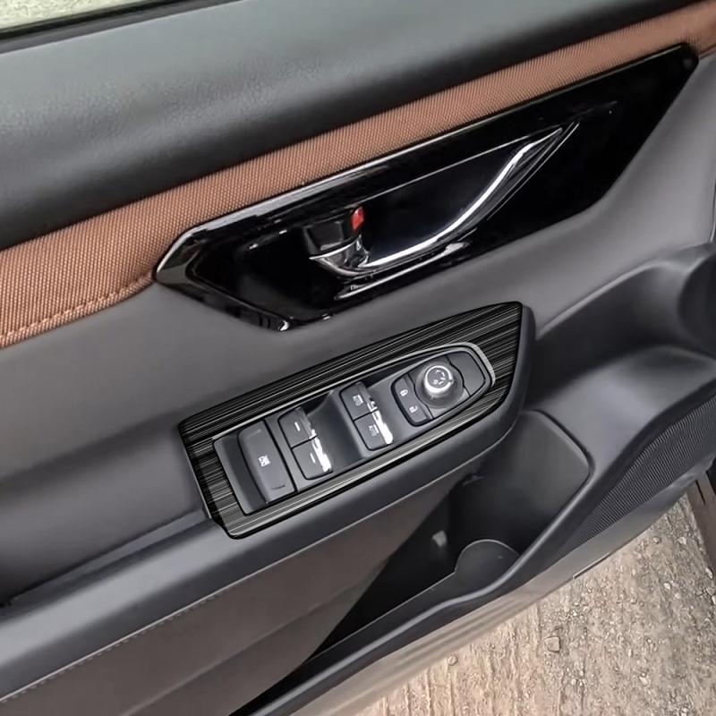 For Subaru Forester 2024 2025 2026 Stainless steel Interior window Switch Center Control Gear Shift Panle Front water cup cover