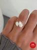 925 Silver Sparkling Water Drop Interweaving Dazzling Clear Pear Finger Rings For Women Gift Wedding Fine Jewelry