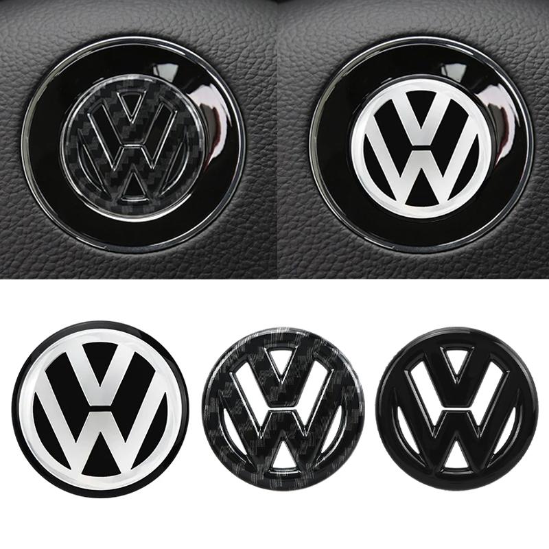 For VOLKSWAGEN VW 40 45 50mm ABS Hollow Out Car Steering Wheel Center Emblem Sticker For Volkswagen Polo VW GTI Golf Jetta Beetl