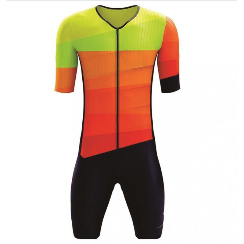 Herren Cycling Skin Suit Rennrad Zeitfahren Leistung Sommer Schnelltrocknend Kompressionspassform