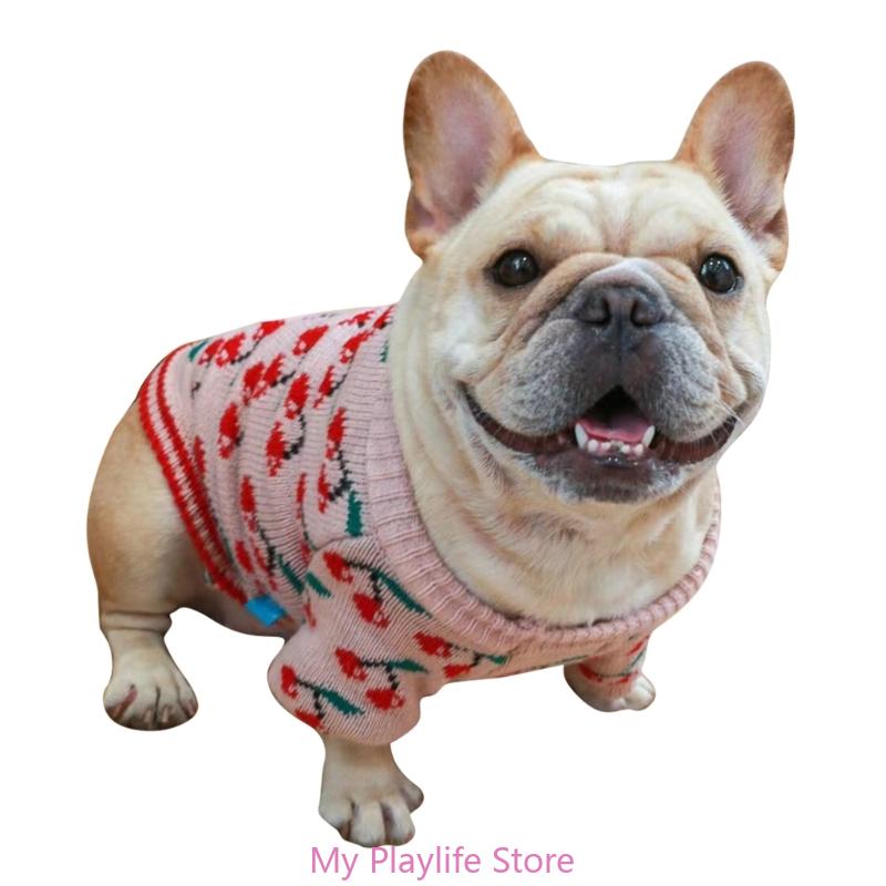 

Рождественский свитер для собак, зимняя теплая одежда для собак небольших пород, ветрозащитная одежда для домашних животных с круглым вырезом, свитер для котят и кошек, товары для животных S