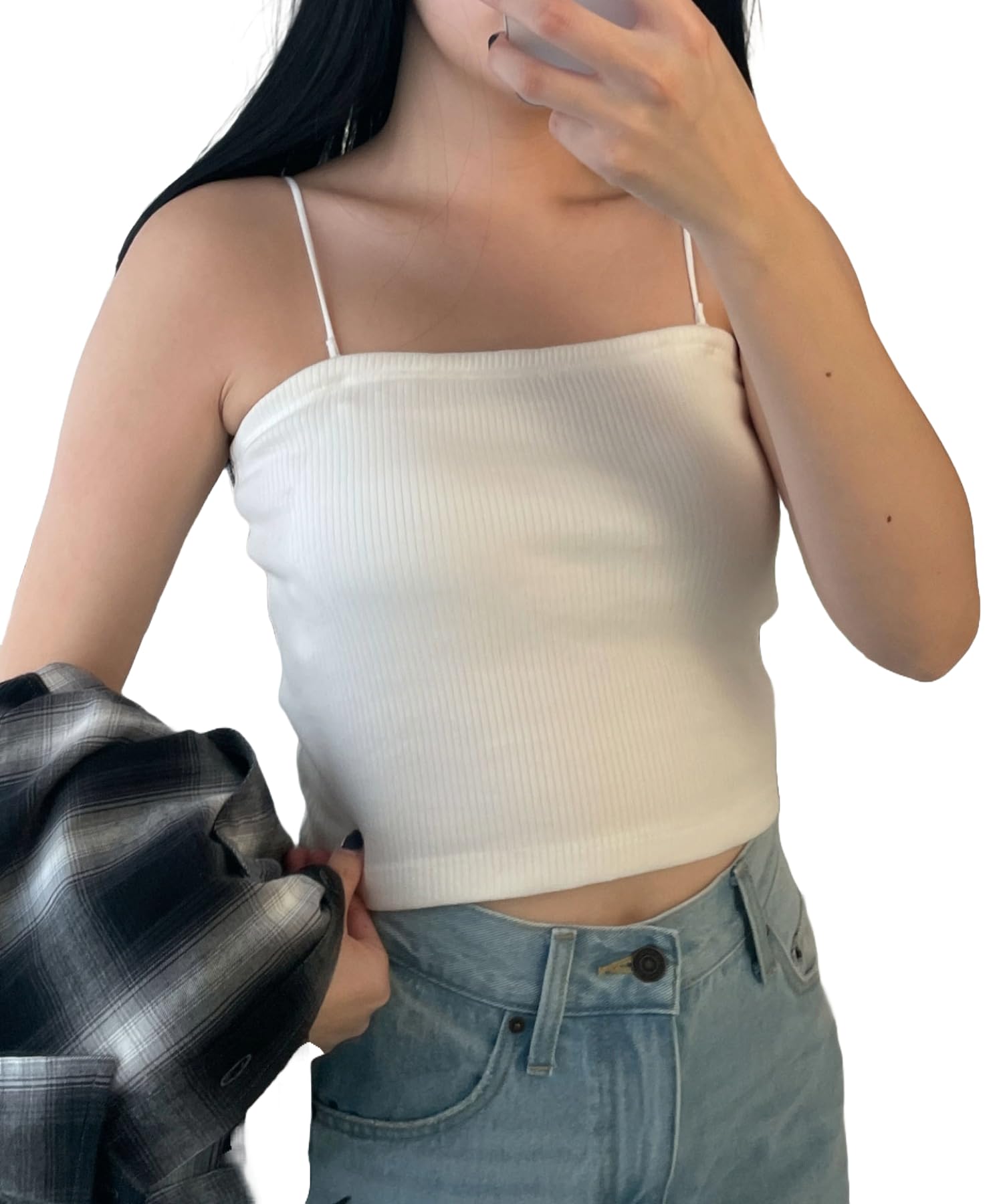 

WEGO Natsu Solid Short Size Women s Camisole, Short, Cup-in Cami, Color, Simple, Casual, Length, Gift, Spring/Summer, Autumn/Winter, S, Off-White