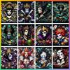 Villains Puzzle Pattern Cross Printed Square Art Diamond Painting 5d Stitch Mosaic New Collection Big Size Children