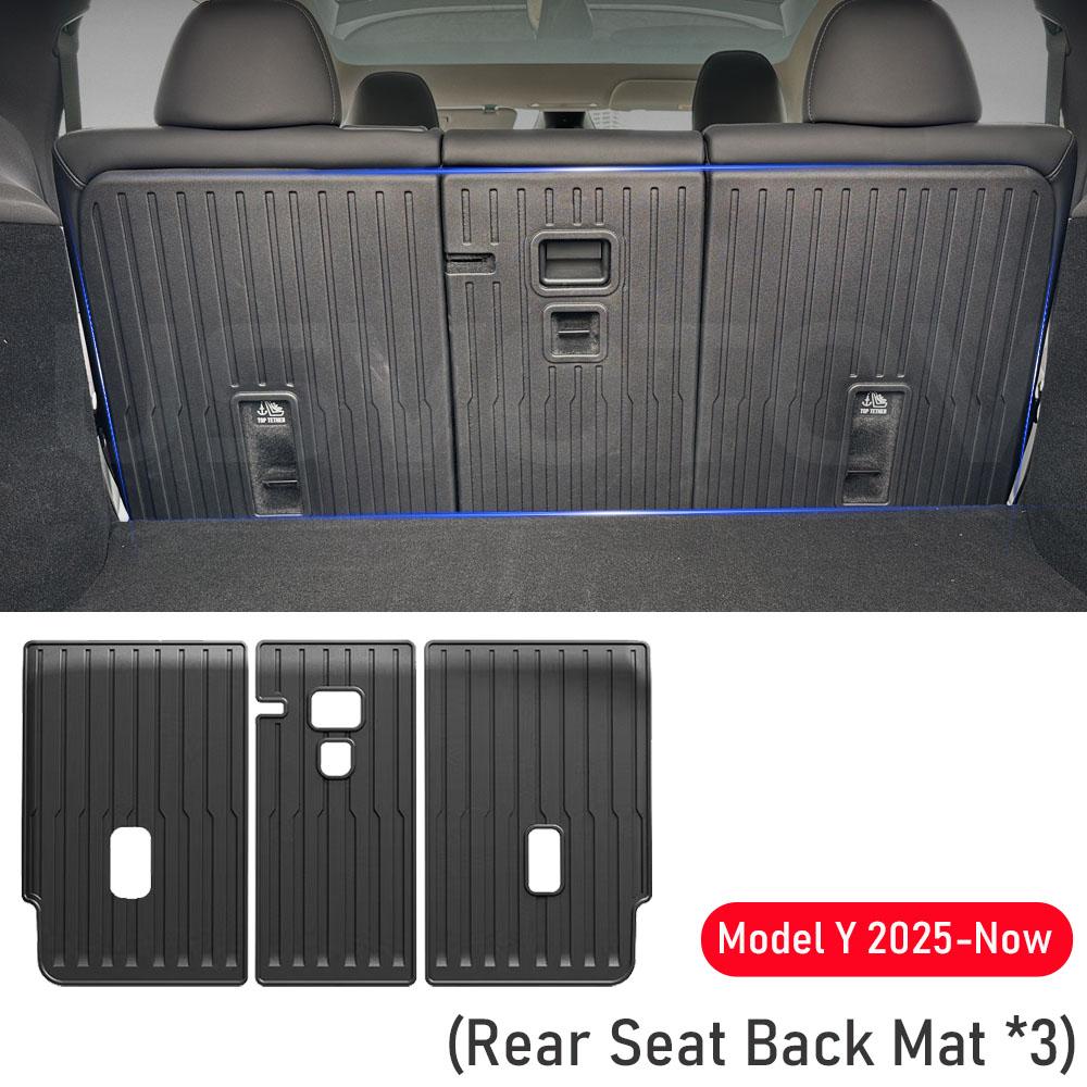 For Tesla Model Y Juniper 2025 2026 Front Rear Trunk Mats Cargo Mat Liner Seat Back Cover Pads All Weather Interior Accessories