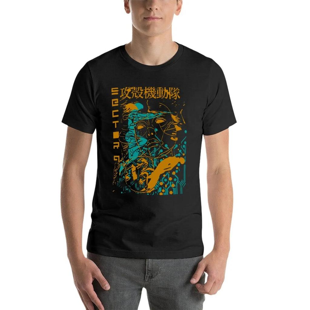 Ghost In the Shell Retro Vintage T-Shirt Street Wear Basketball Graphic Tees Graphic T Shirt Vintage Blouse Mens T Shirt