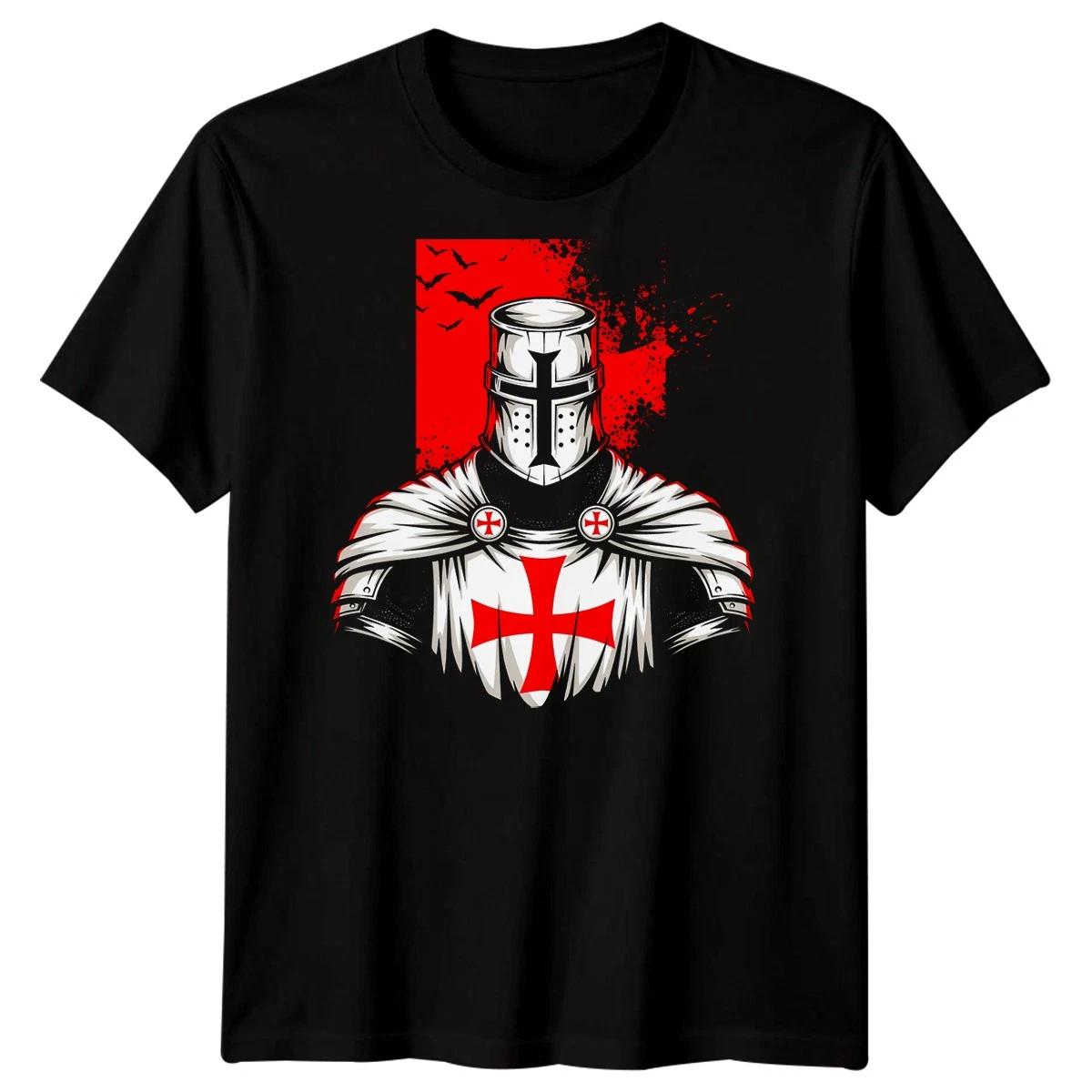 

Knight Templar Crusader History Mens T shirt Medieval Design M