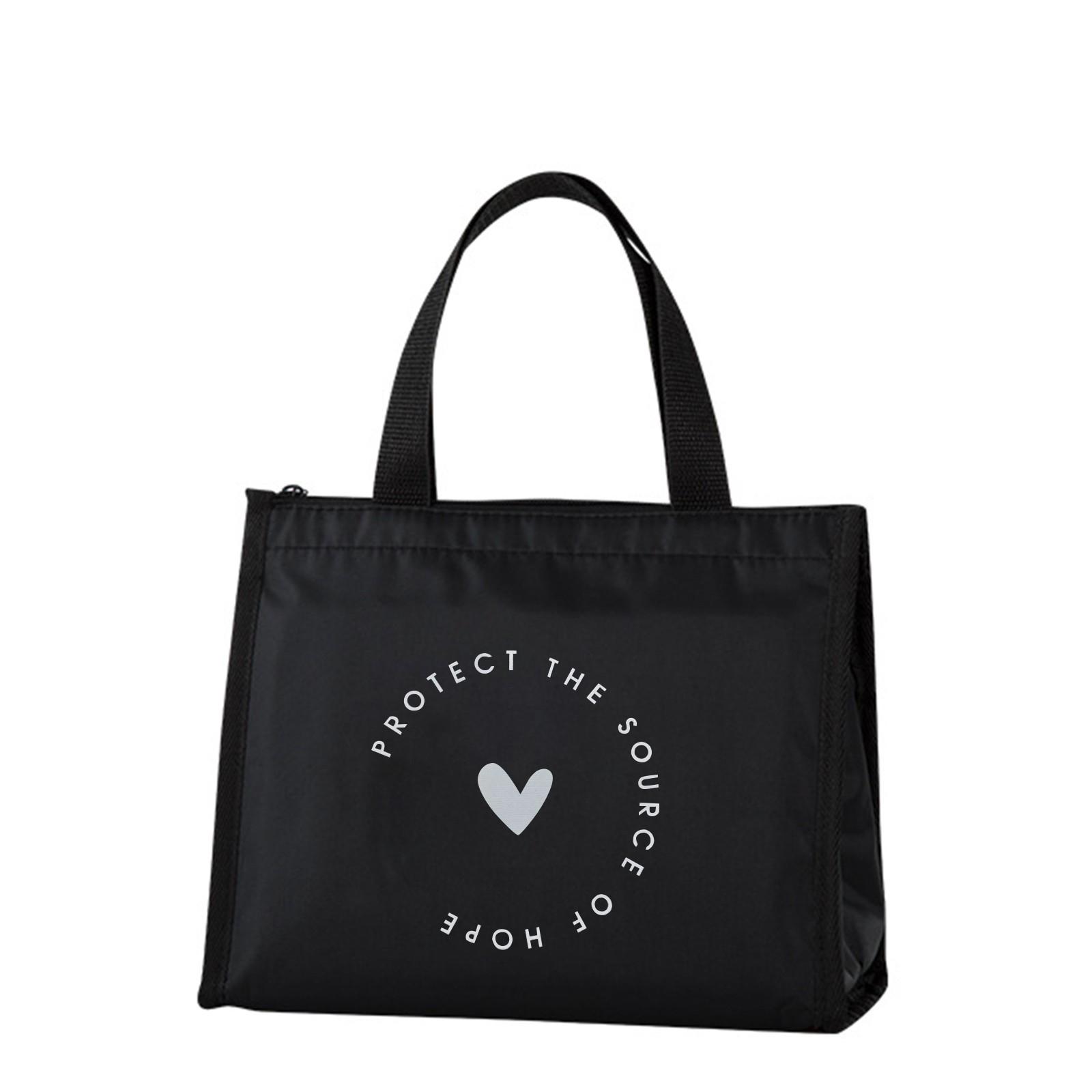 

Черная толстая парусиновая ткань Оксфорд, портативная изоляционная сумка для обеда, сумка для хранения большой емкости чёрный