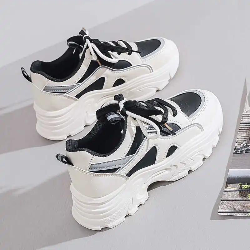 Fashion Fall Spring-autumn Women's Sneakers Size 42 Shoes Boot Boots Sneakers Sports Unique Shuse Sapa Trending Wide Foot