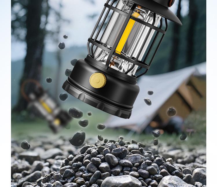Solar-Powered Multi-Function Camping Lantern | Portable Outdoor Tent & Road Light, Kerosene Lamp-Style