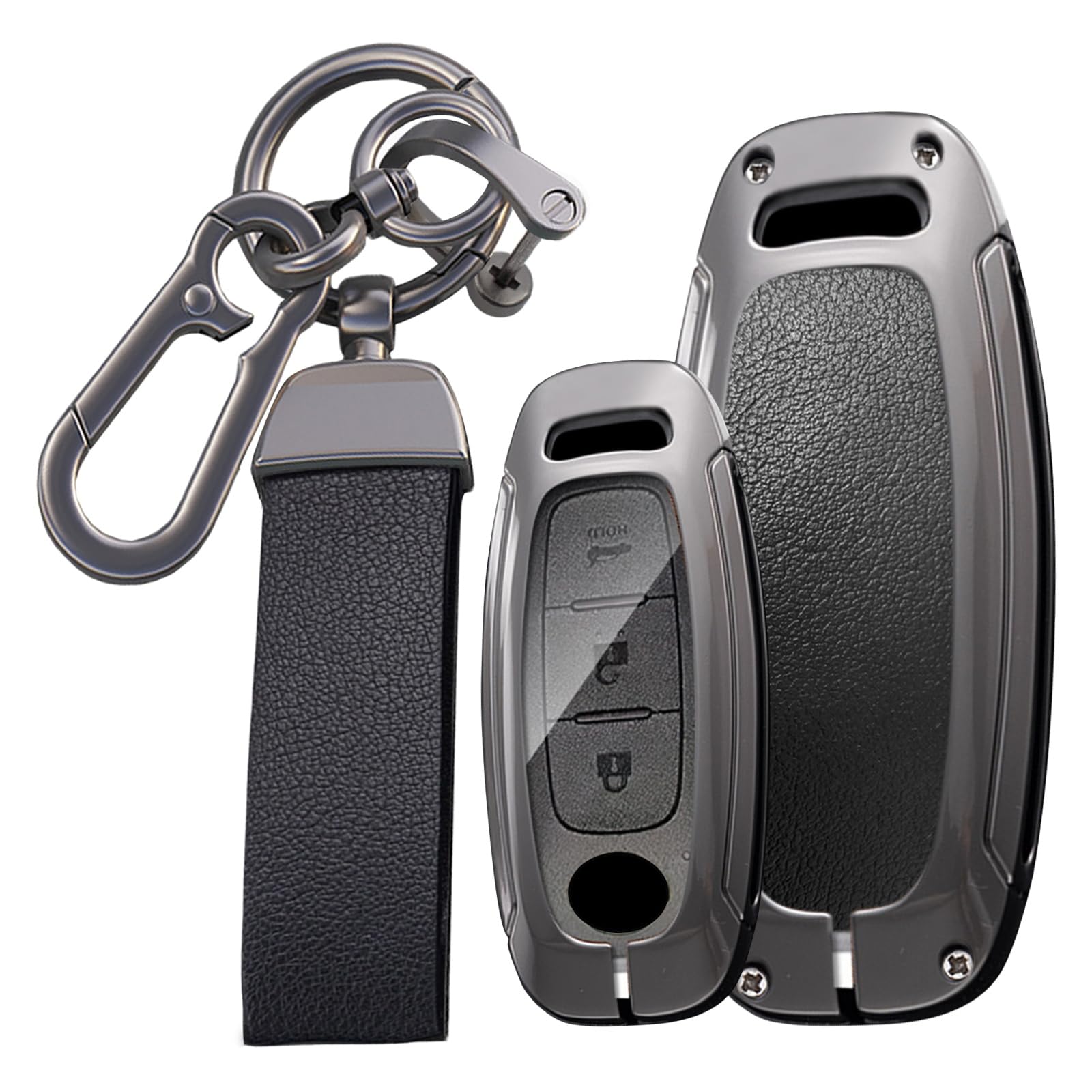 

KUNIO Ключ Nissan Смарт-ключ Цинк Совместим с Защитой от ретрансляции сигнала Sakura Aria New New Serena и Металлический и Новый Черный Чехол, Брелок, Кожа, Чехол, Сплав,