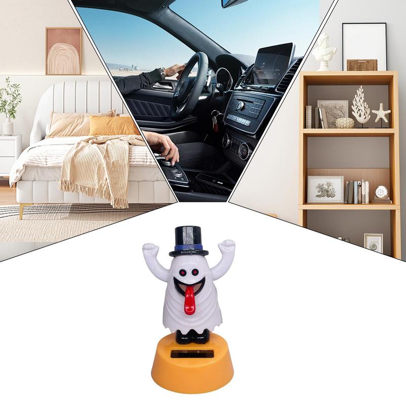 Solar Dancing Toys Solar Dancing Ornament Cartoon Animated Halloween Dashboard Accessories For Home Living Room Vehicle Truck