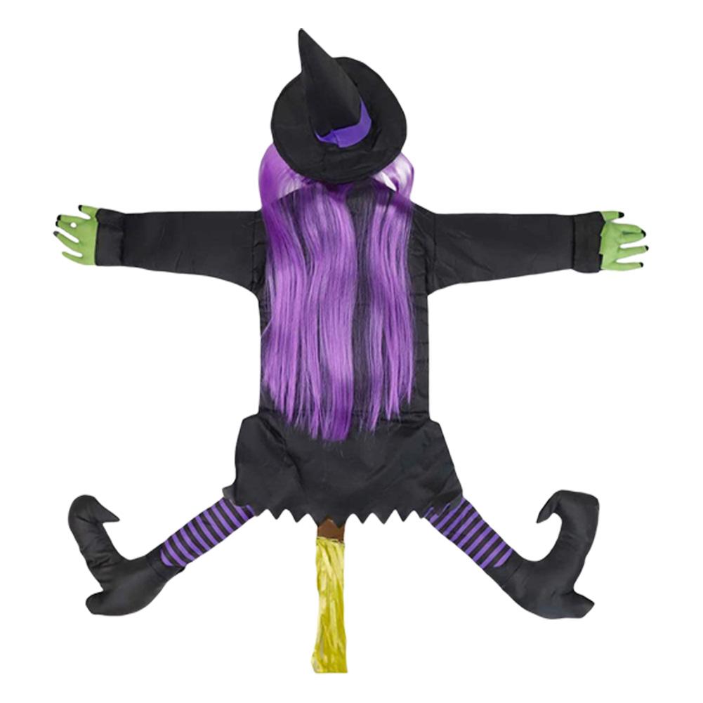 

Врезающаяся в дерево ведьма, летающая пропеллерная ведьма, украшения на Хэллоуин, летающая ведьма, врезающаяся в дерево, для крыльца, сада, патио