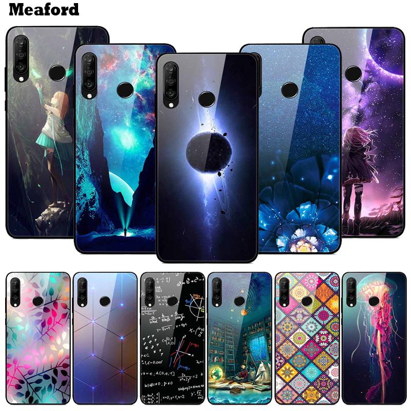 For Huawei P30 Lite Cases P30Pro P20pro P20Lite Luxury Tempered Glass Hard Back Cases for Huawei P20 Pro P30Pro Fundas Capa P20