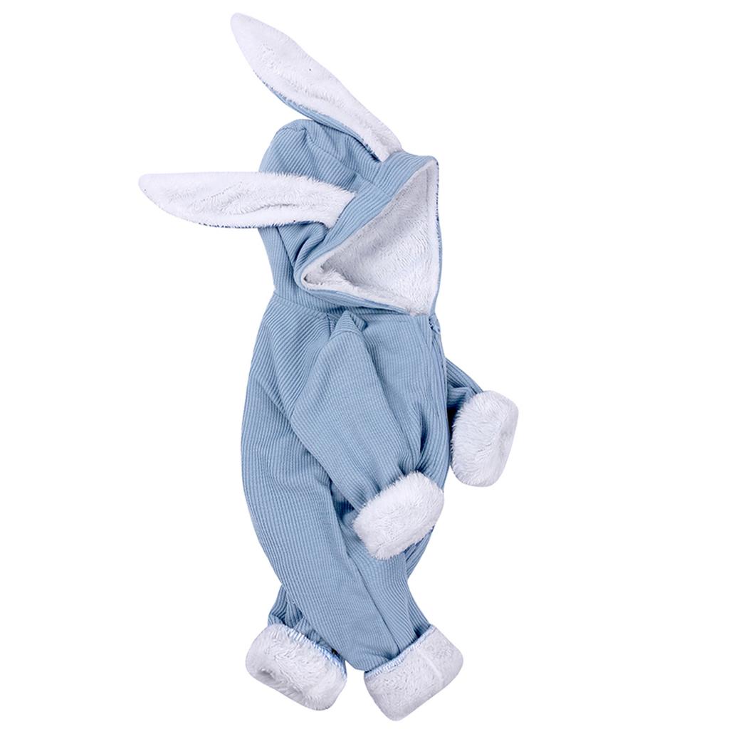 Newborn Infant Baby Girls Boys Thick Warm Jumpsuit  Bunny Romper Playsuit