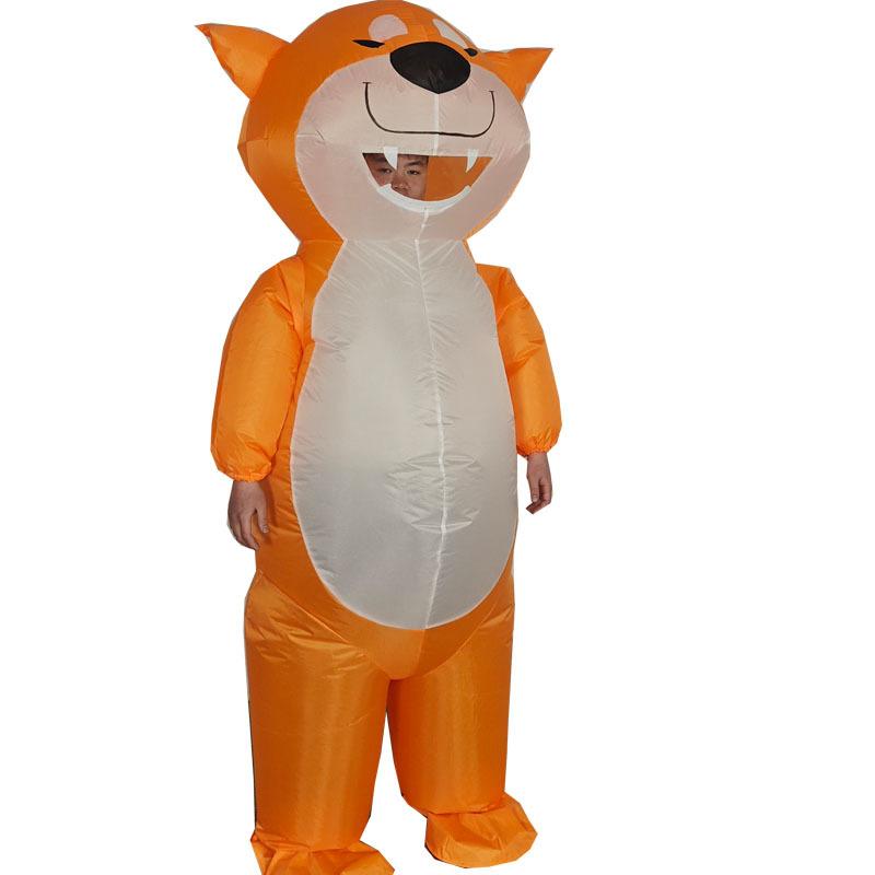 Orange Dog Inflatable Costume Inflatable Cartoon Dress Up Halloween Show Costume Party Decoration Easter Costume Inflatable Doll