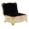 Decorative Jewelry Box with Rose Pattern Vintage Trinket Organizer Box Case for Ring Earrings Necklaces