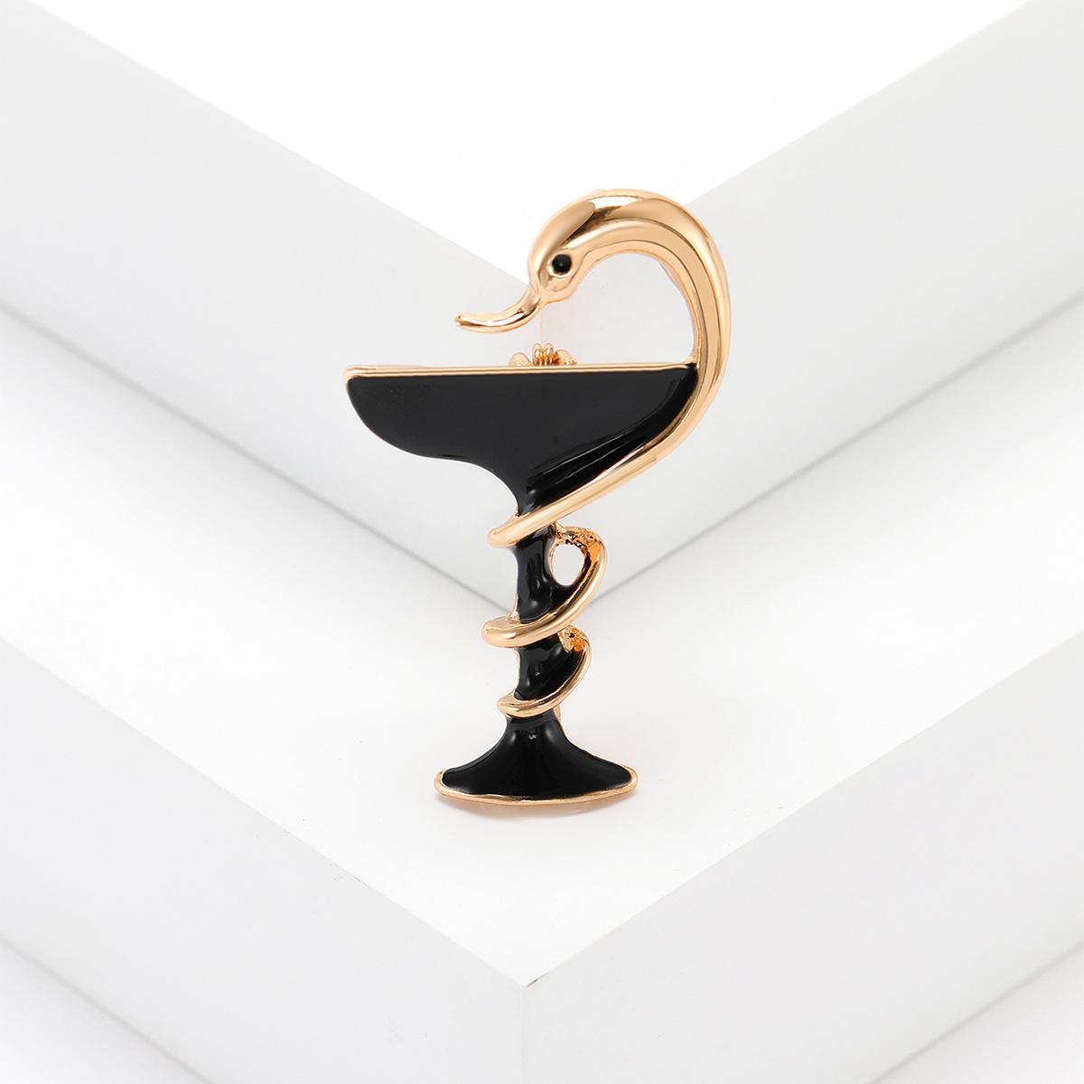 

Модная булавка в виде животного, креативная брошь в виде бокала для вина с росписью маслом из сплава, корсаж для одежды высокого класса