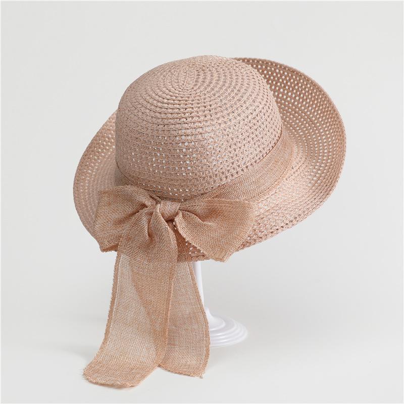 Straw Hat Women's Summer Sun Protection Big Eaves Versatile Sun Hat Sunshade Women's Seaside Top Hat Tide Folding