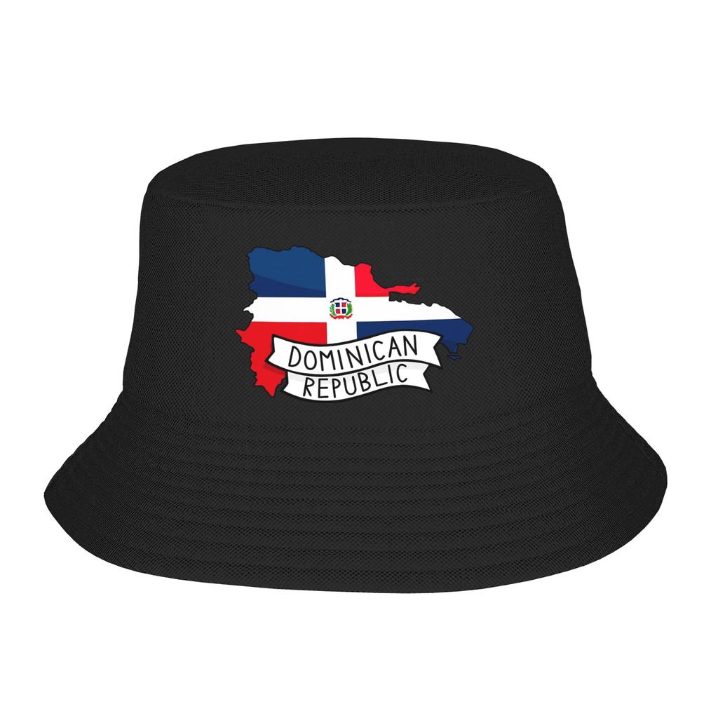 Dominican Republic Flag Hispanic Heritage Bucket Hat For Men Beach Floppy Hat Street Foldable For Camping Fishing Caps Bob Hat