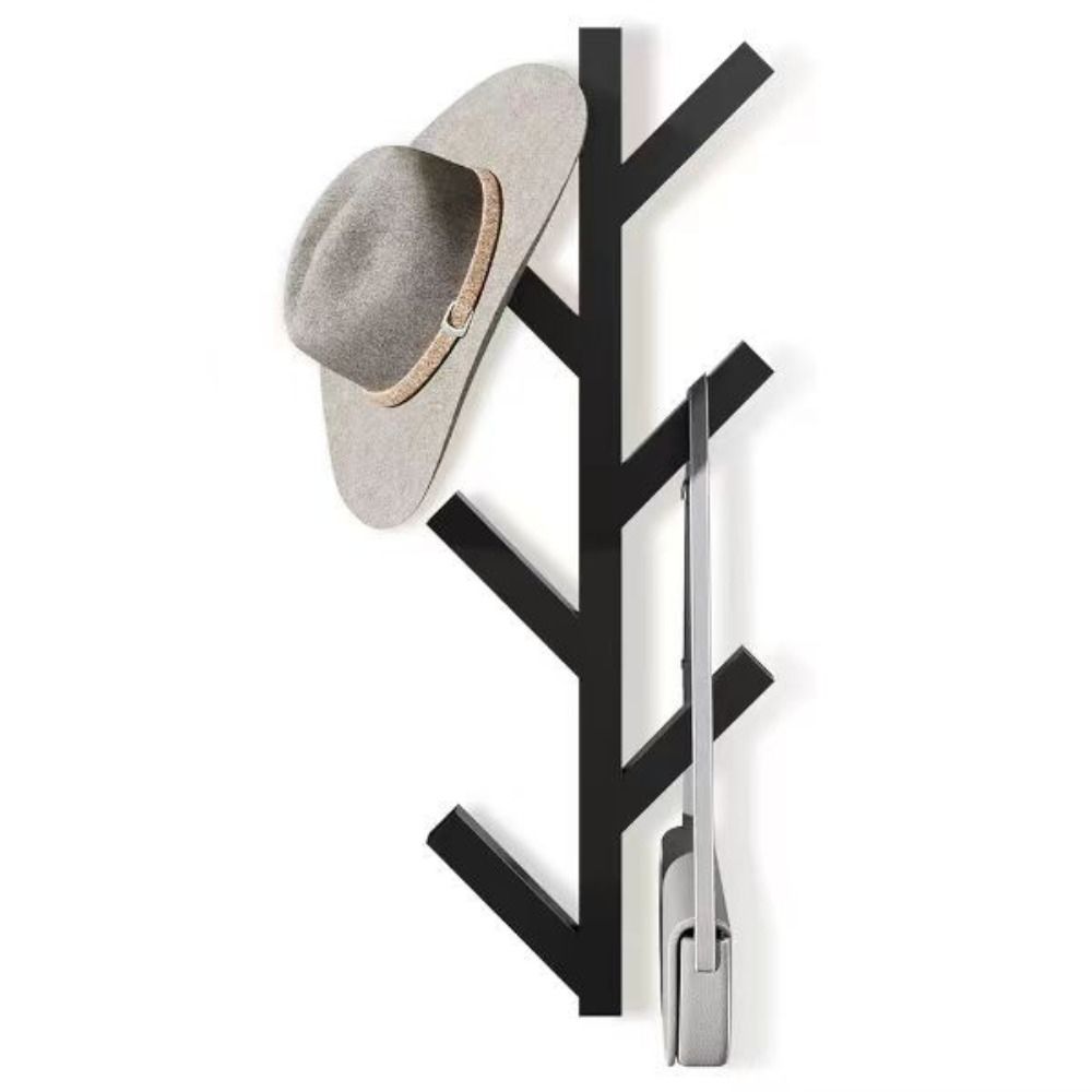 Metal Hat Rack Wall Mount Clothes Hanger Rack Universal Coat Rack  Bedroom