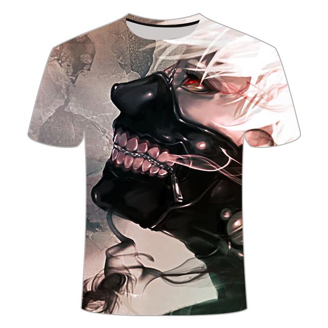 Anime tričko pro děti Hip Hop Tokyo Ghoul Styl 3D tisku Móda Trička s krátkým rukávem Letní topy Dětské triko Oblečení Streetwear