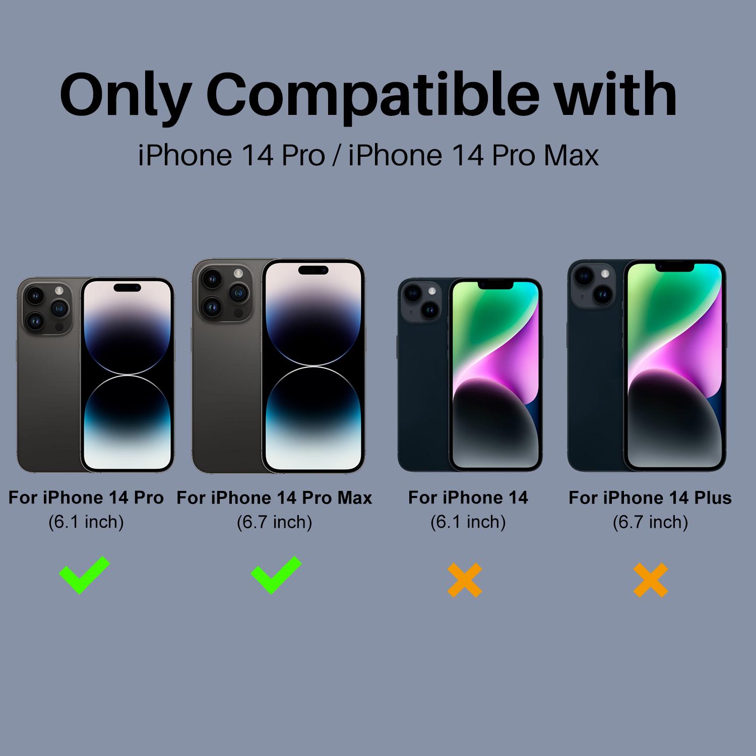 

NORTHJO 2Pcs For iPhone 14 Pro/14 Pro Max Camera Lens Protector Black Circles HD Clear Tempered Glass Lens Film 3D Full Coverage Type A