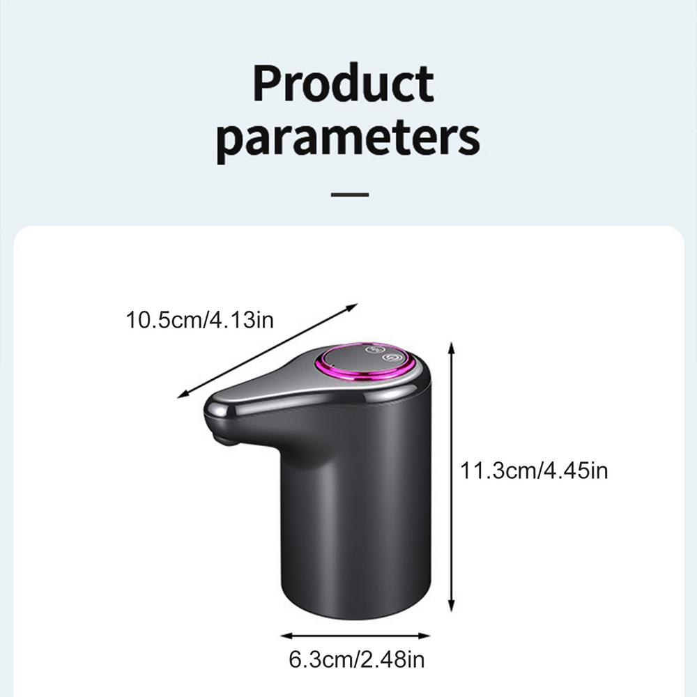 

Water Bottle Pump Rechargeable Automatic Water Dispenser Quiet Drinking Pump For Home Countertop Desktop Commercial Outdoor Other&US сірий колір