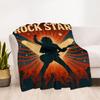 1pc Rock Star Outdoor Blanket Lightweight Flannel, All-Season Use for Sofa, Bed, Travel, Camping, Living Room, Office, Couch008