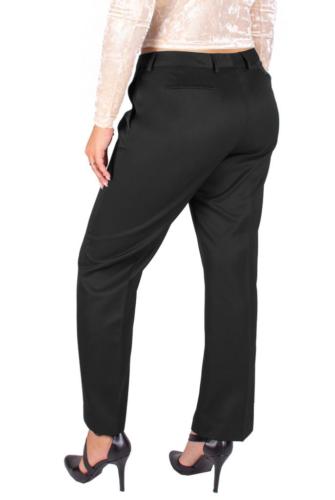 Eleganckie Spodnie Damskie Wizytowe Spodnie Rozszerzane Czarne 42 /31 Xl