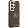 Funda Guess Grained con Logo Metálico 4G Grande para Samsung Galaxy S26 Ultra Marrón