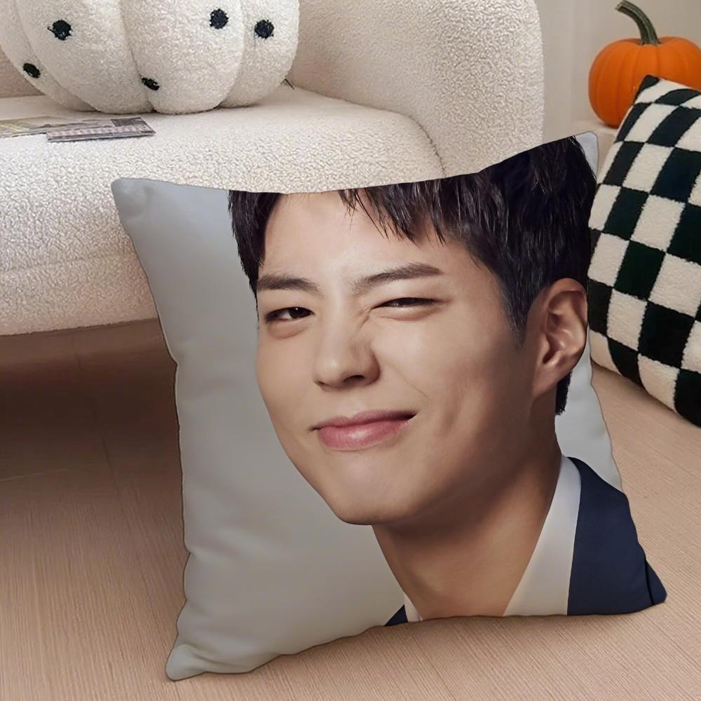 Charming Korean Handsome Actor PPark Bogum Cushion Cover Throw Pillow Cover Hidden Button Durable Polyester Chair Cushion