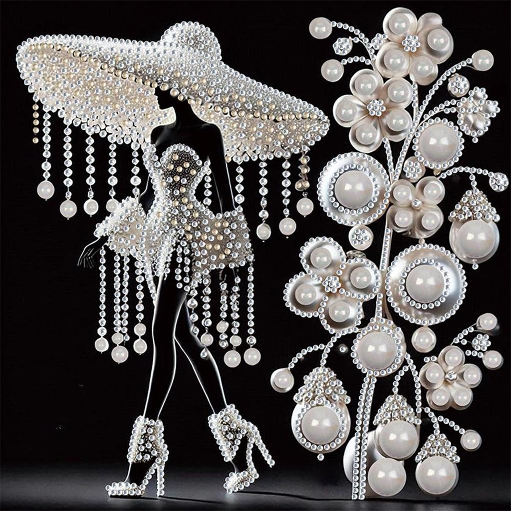 5D DIY Teilweise Speziell Geformter Bohrer Diamant Malerei Set Elegante Dame Dekoration