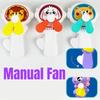 Adorable Handheld Cartoon Fan For Kids Cute Animal Portable Hand Press Fan For Students And Travel